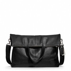Coach Thompson Leather Perforated Foldover Tote (Coach F70718)